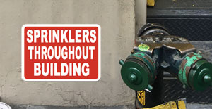 Fire Sprinkler Identification Signs