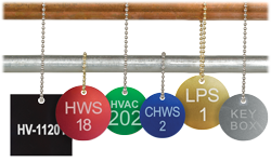 Laser Etched Anodized Aluminum Valve Tags