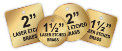 Laser Etched Brass Valve Tags
