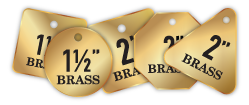 Stamped Individual Brass Valve Tags