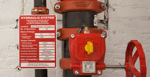 Fire Sprinkler System Signs