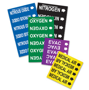 Medical Gas Markers - Cards