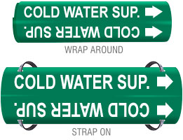 COLD WATER SUP. PIPE MARKER