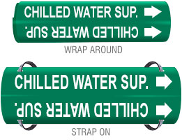 CHILLED WATER SUP. PIPE MARKER