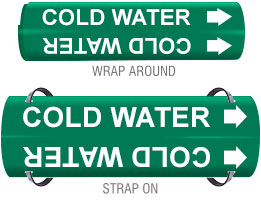 COLD WATER PIPE MARKER
