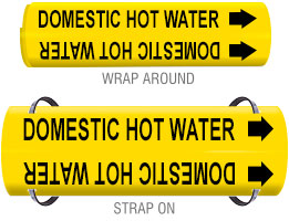DOMESTIC HOT WATER PIPE MARKER