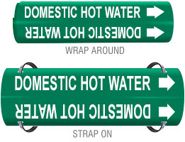 DOMESTIC HOT WATER PIPE MARKER