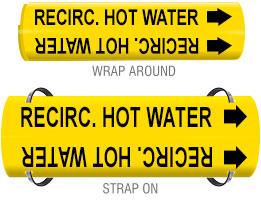 RECIRC. HOT WATER Y/B