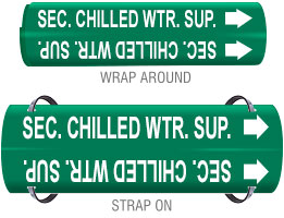 SEC. CHILLED WTR. SUP. PIPE MARKER