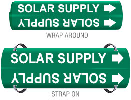 Solar Supply Pipe Marker