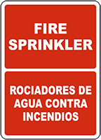 Fire Sprinkler Sign / Rociadores de agua contra incendios
