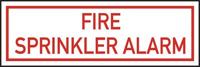 Fire Sprinkler Alarm Plate