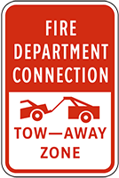 Fire Department Connection Tow-Away Zone