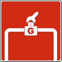 Gas Shutoff Valve symbol 
