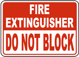 Fire Extinguisher Do Not Block