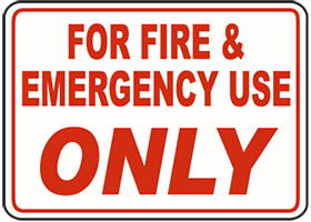 For Fire & Emergency use Only