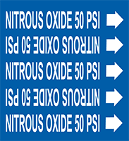 NITROUS OXIDE 50 PSI Medical Gas Marker