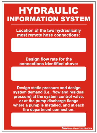 Hydraulic Information System Sign