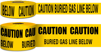 Caution Buried Gas Line Below