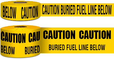Caution Buried Fuel Line Below