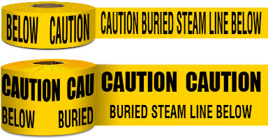 Caution Buried Steam Line Below