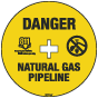 Danger Natural Gas Pipeline Soil Marker 