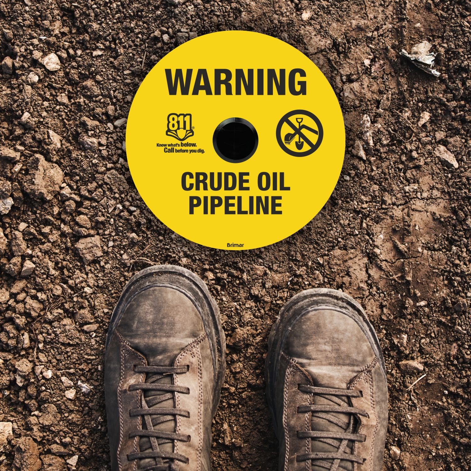 Warning Crude Oil Pipeline Soil Marker