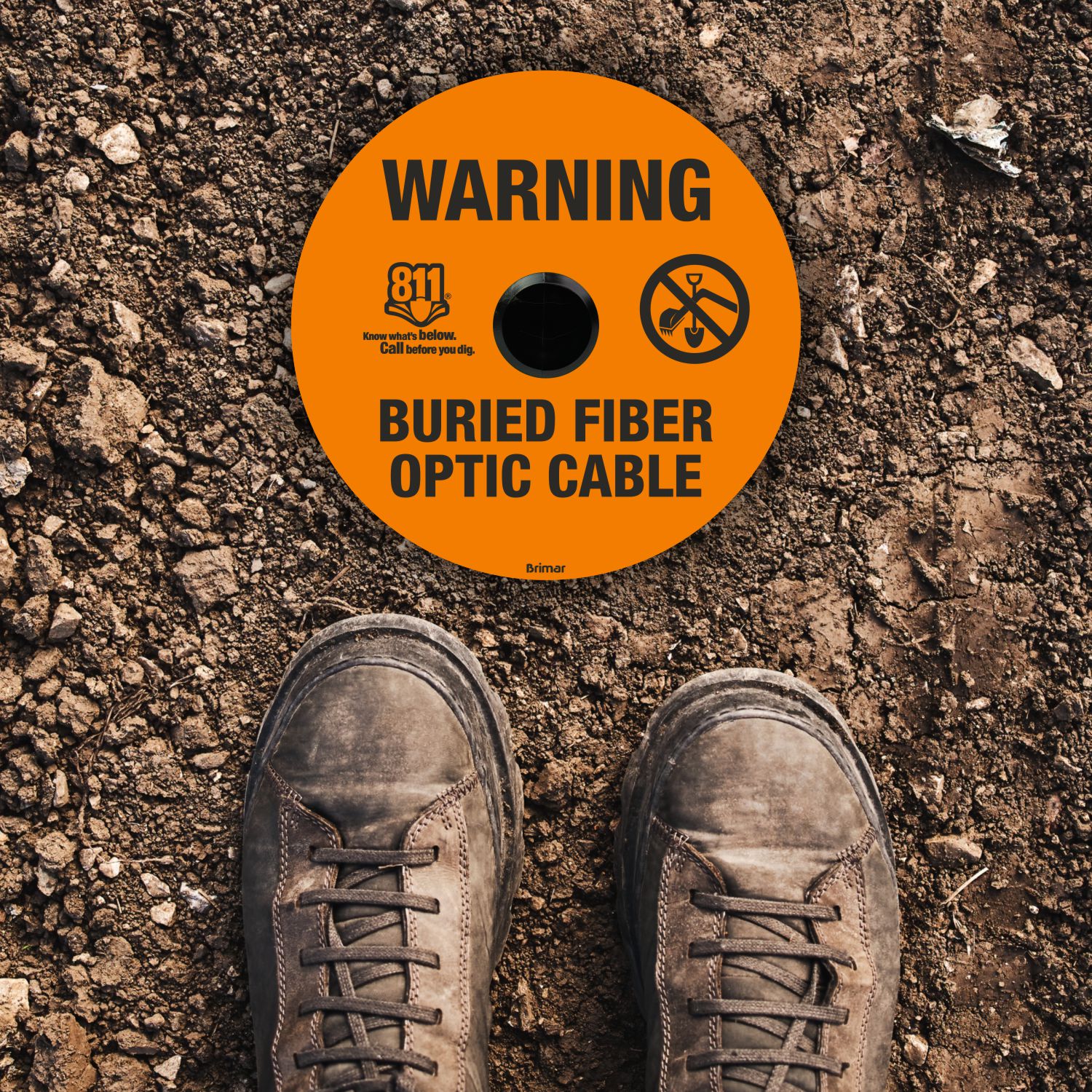 Warning Buried Fiber Optic Cable Soil Marker