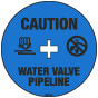 Caution Water Valve Pipeline Soil Marker 