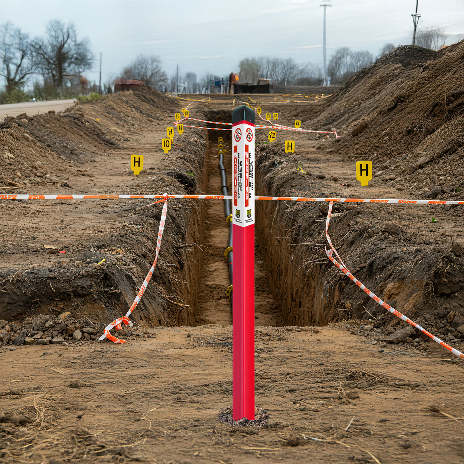 Warning High Voltage Triangular Marker