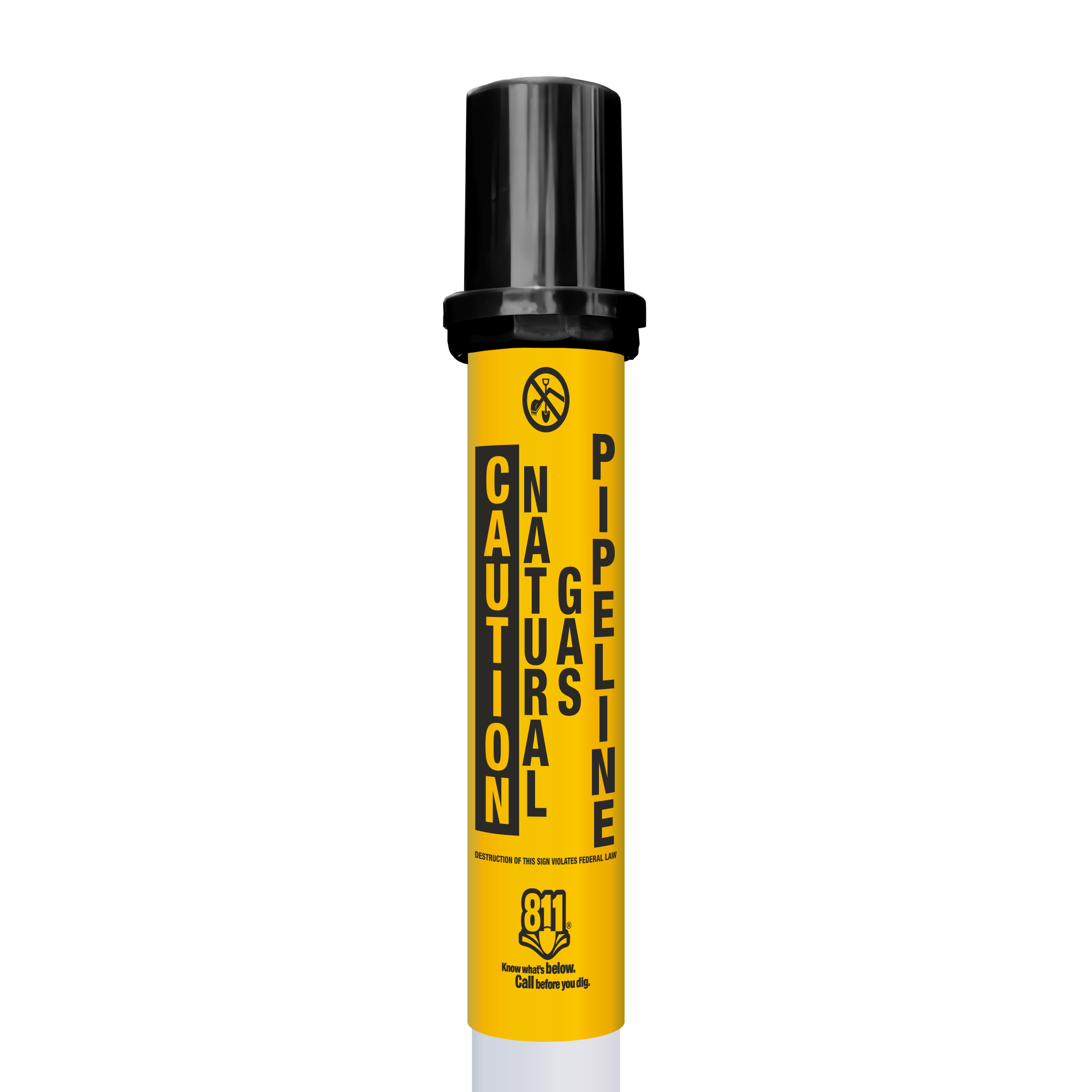 Caution Natural Gas Pipeline Cathodic Marker