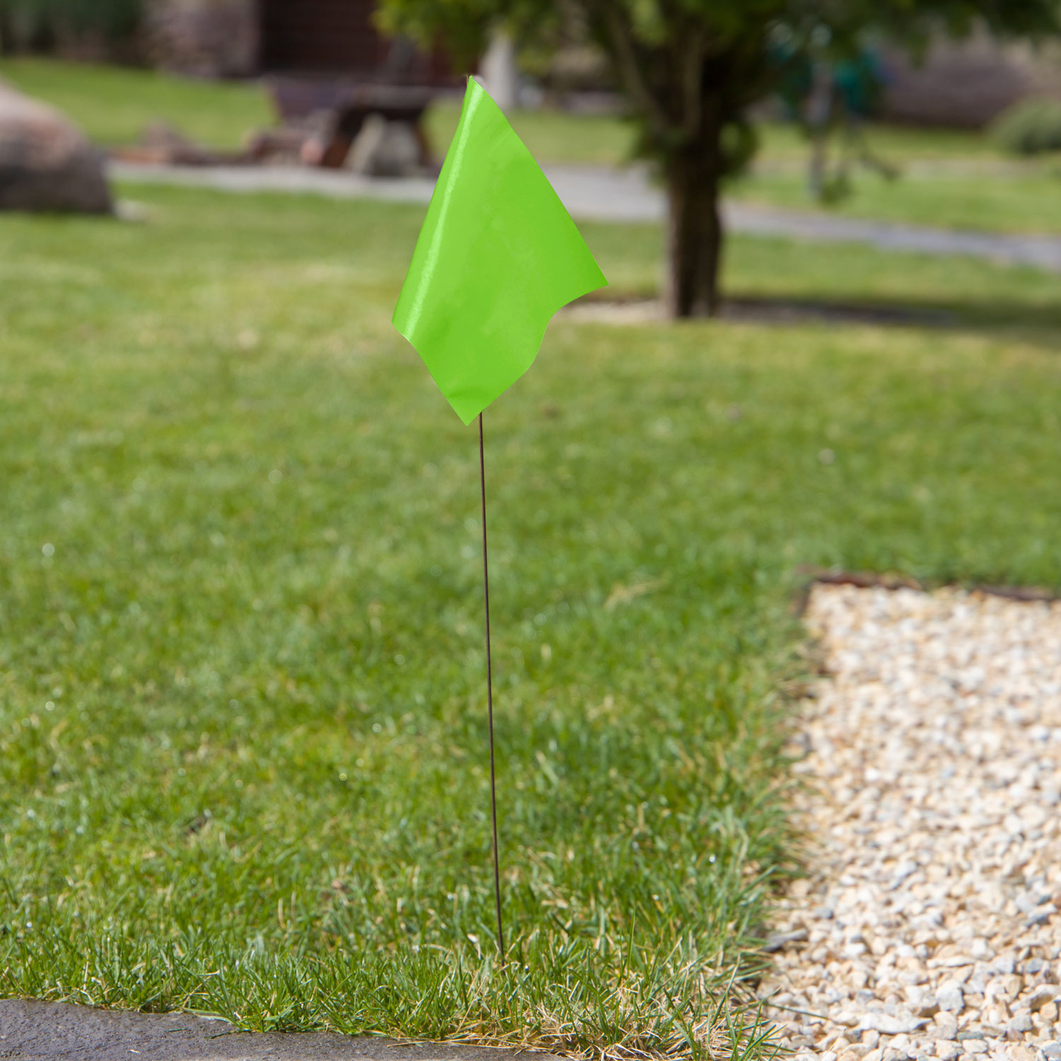 Glow Lime Utility Marking Flag 