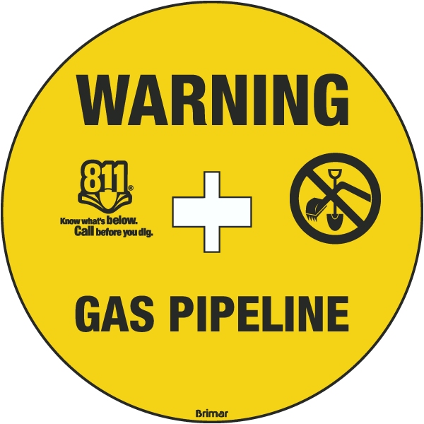 Warning Gas Pipeline Soil Marker