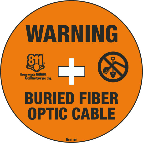 Warning Buried Fiber Optic Cable Soil Marker
