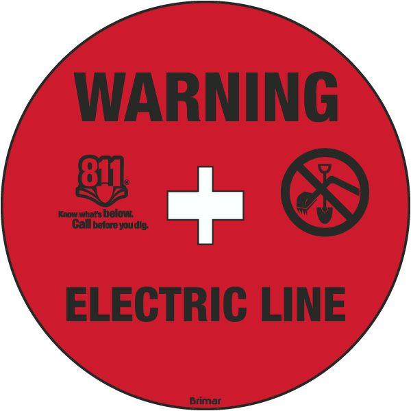 Warning Electric Line Soil Marker