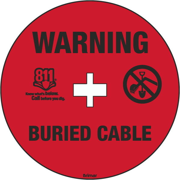 Warning Buried Cable Soil Marker 