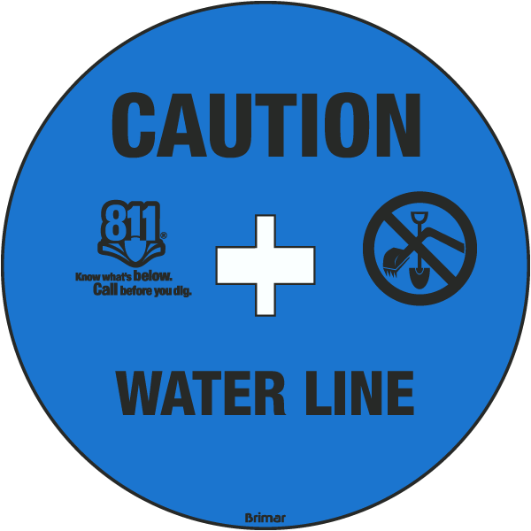 Caution Water Line Soil Marker 