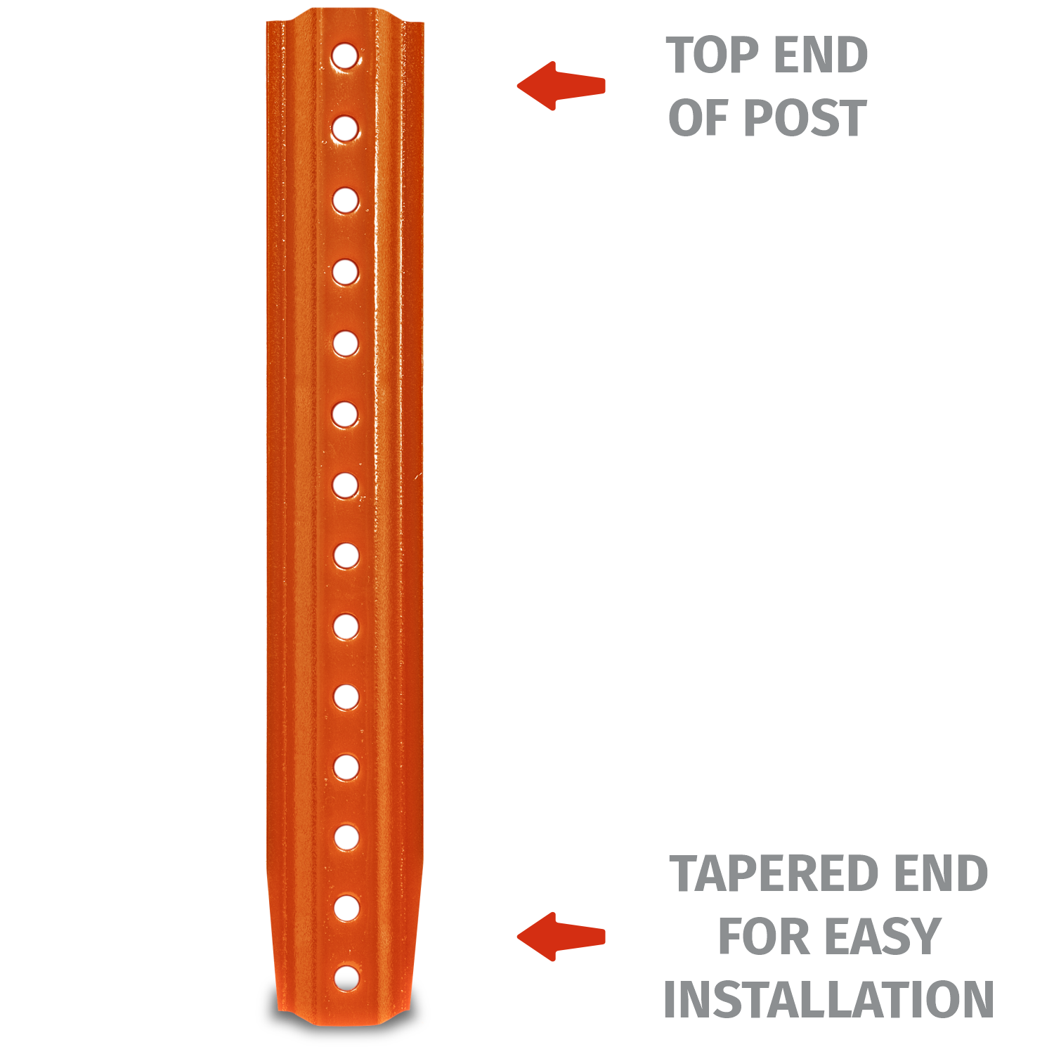 Orange U-Channel Post