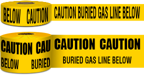 Buried Gas Line Below Non-Detectable Underground Tape - PipeMarker.com
