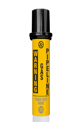 Custom Warning Gas Pipeline Locator Bullet Marker With Top Hat