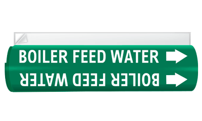 Illust. Of high-performance wrap-around pipe marker