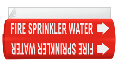 Illust. Of high-performance wrap-around pipe marker