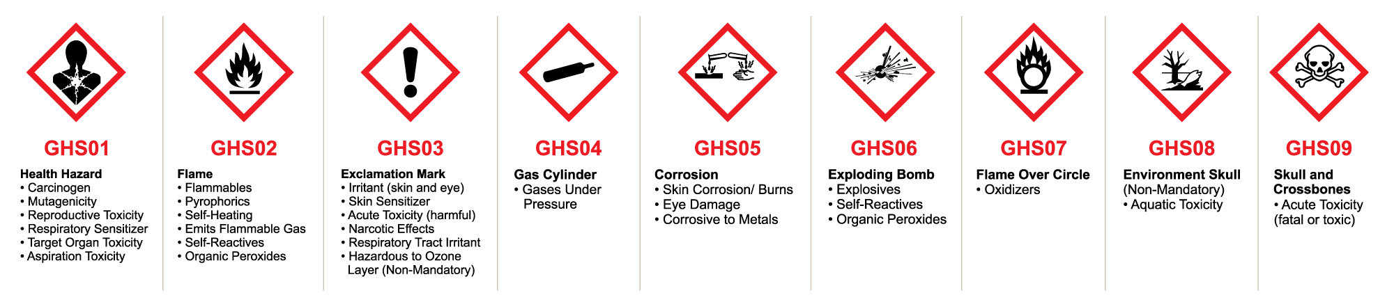 What Are The 9 Ghs Pictograms