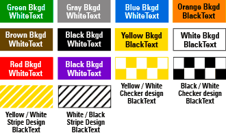 Standard colors for Medical Gas Markers