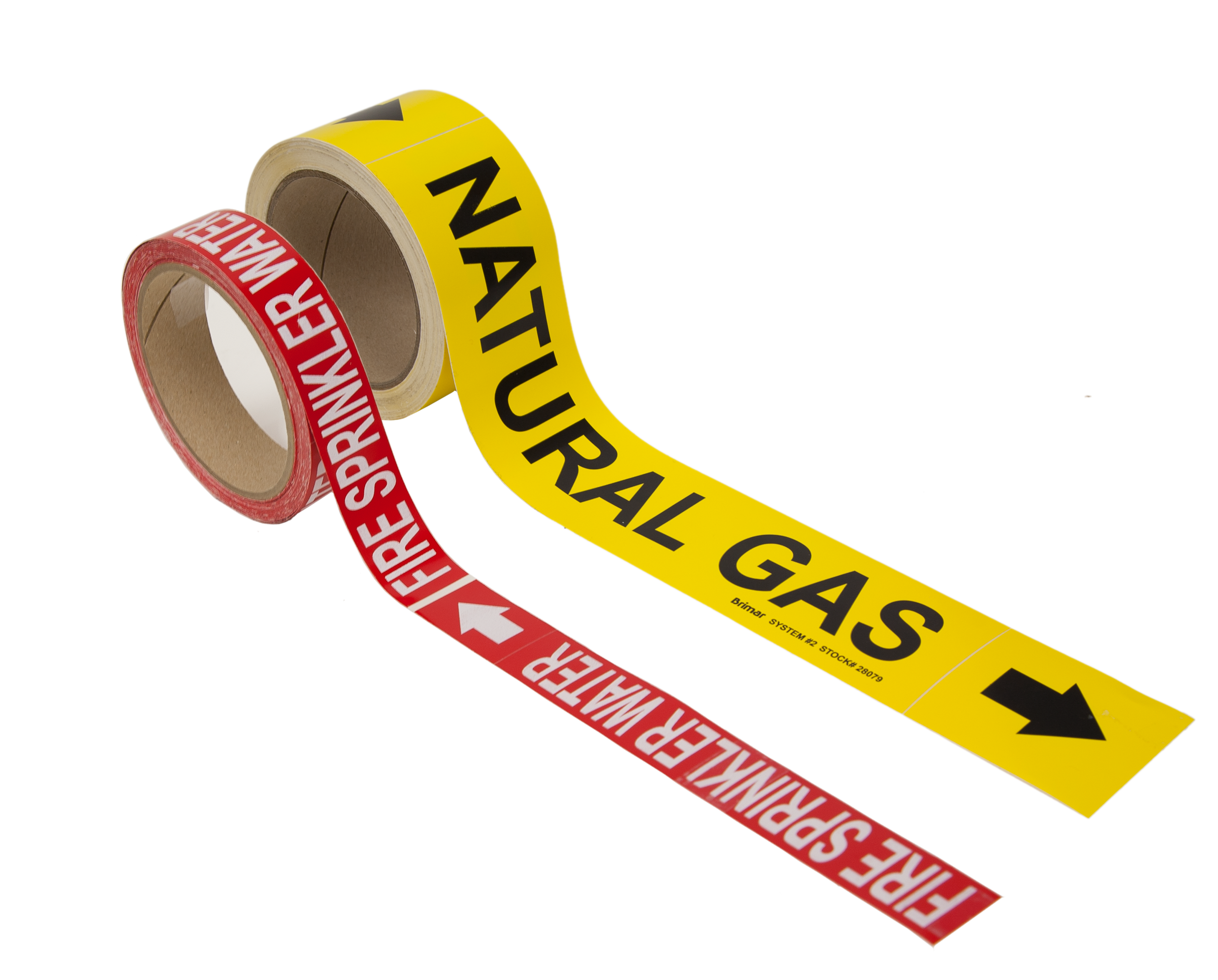 pipe marker on a roll sizes